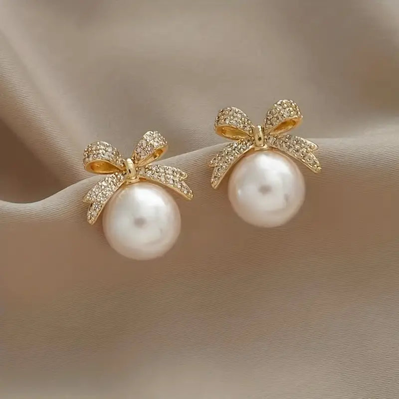 Pearl Tie Earrings