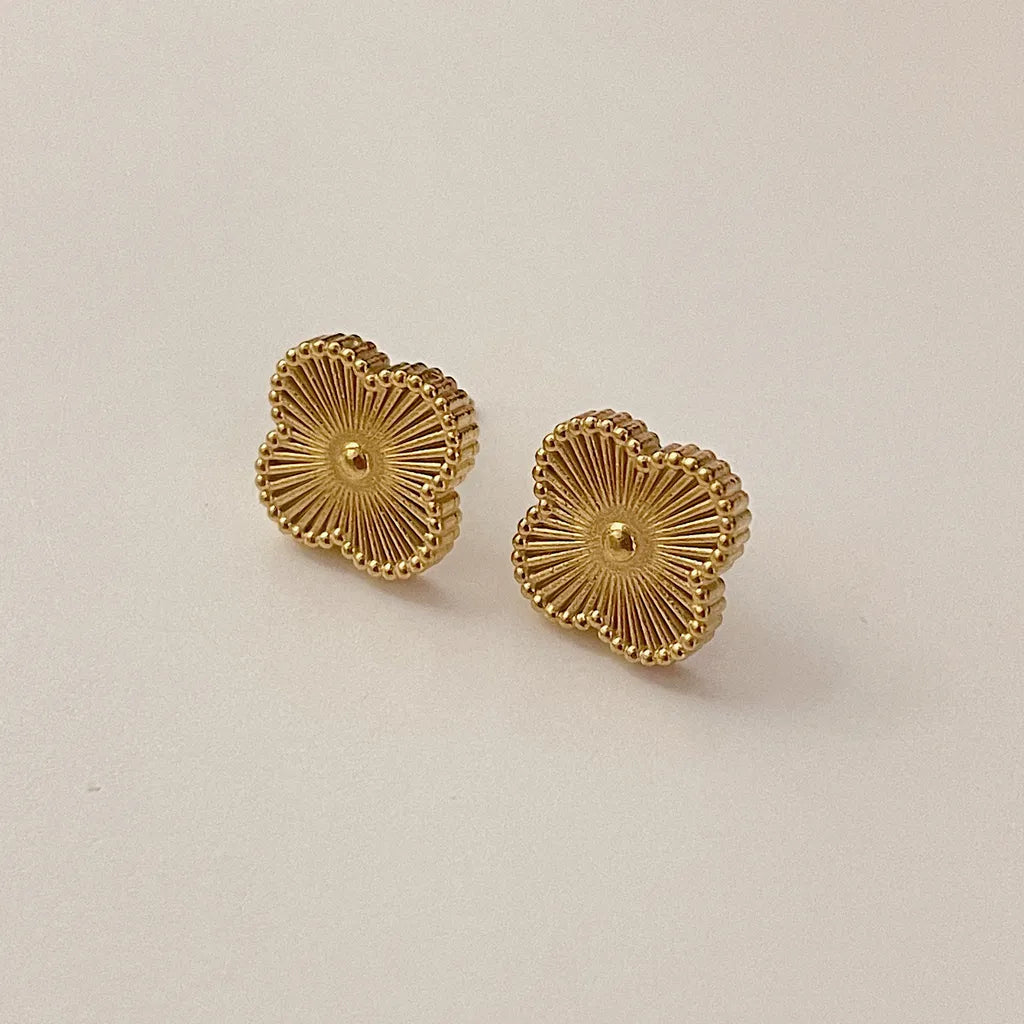 Gold Clover Earrings