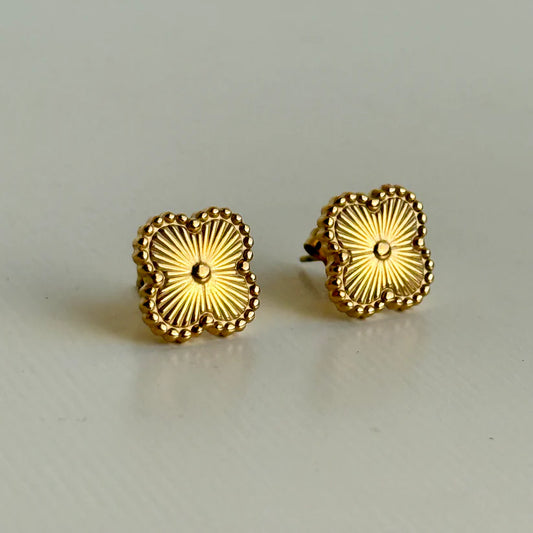 Gold Clover Earrings